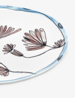 Marni Serax X Midnight Flowers Bone-china Plate 20cm