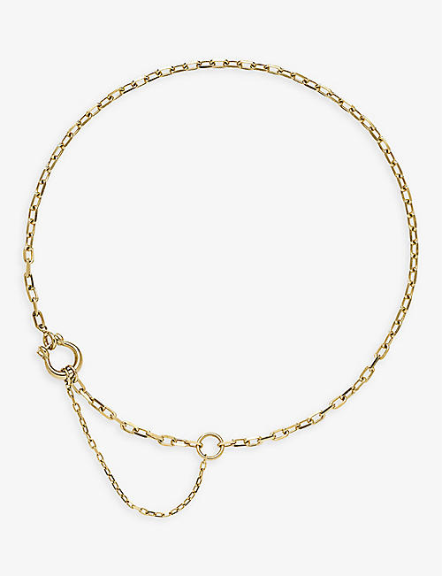 MARIA BLACK: Jordan 22ct yellow-gold plated sterling-silver necklace