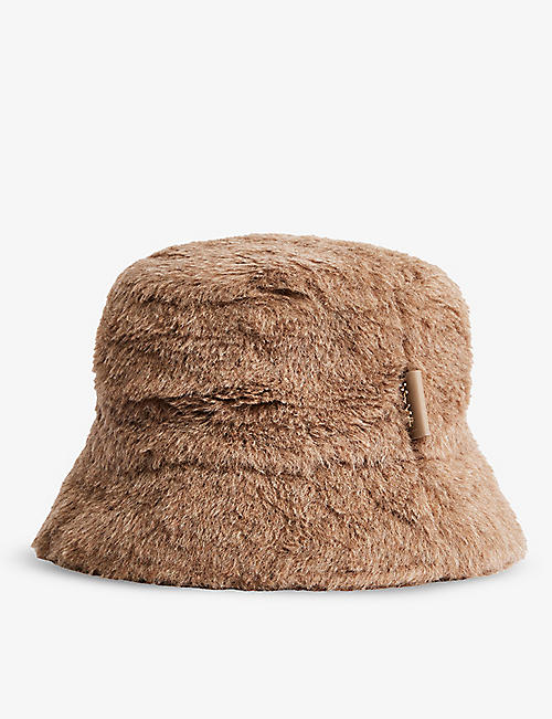 MAX MARA: Fluffy alpaca, cashmere, and silk-blend bucket hat
