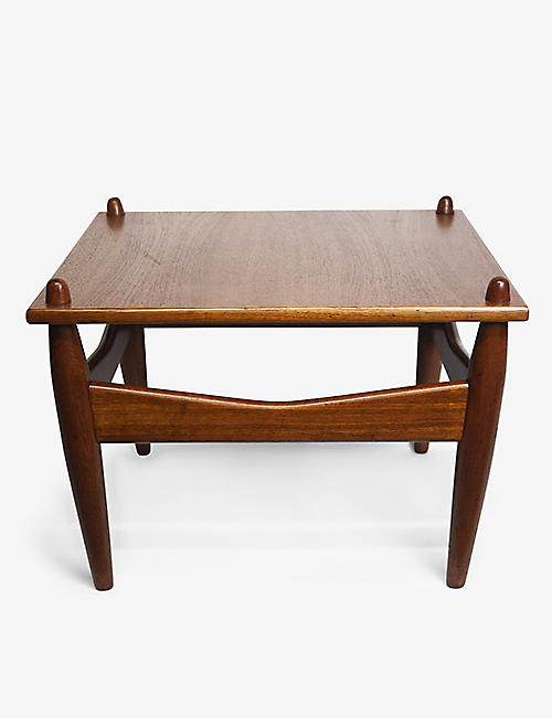 VINTERIOR: Pre-loved 272 square teak-wood coffee table 44cm x 60cm