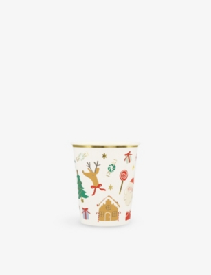 Selfridges Edit Christmas Honeycomb Paper Cups Set of Eight