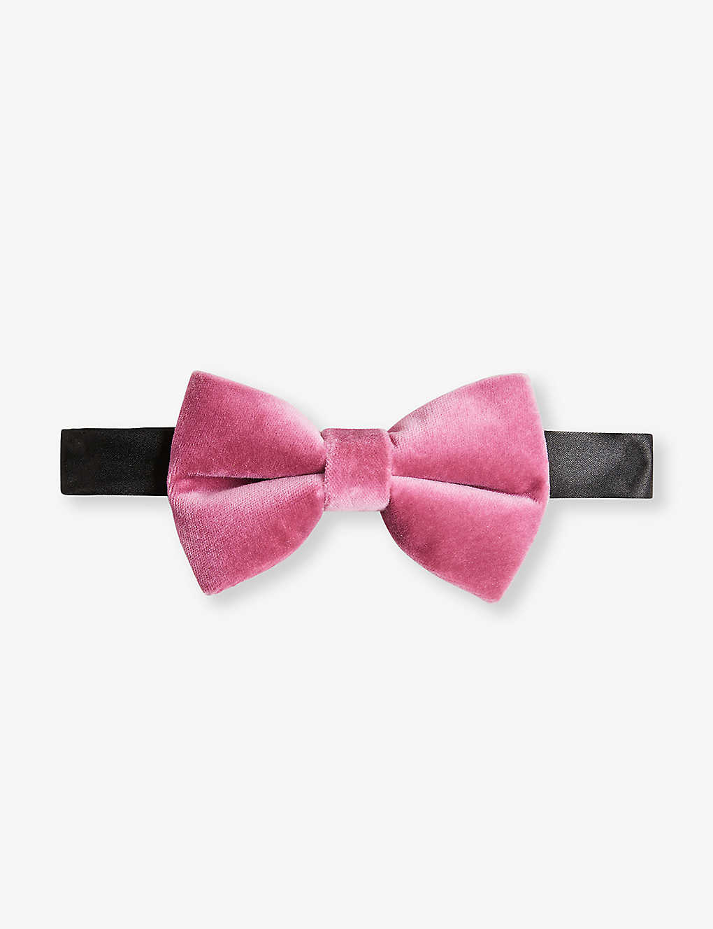 Ted Baker Mens Deep-pink Conneri Tonal-stitch Velvet Bow-tie