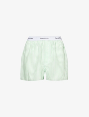 Sporty And Rich Src Tencel Boxer Shorts In Green