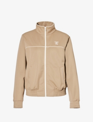 SPORTY & RICH: Runner logo-print relaxed-fit woven jacket