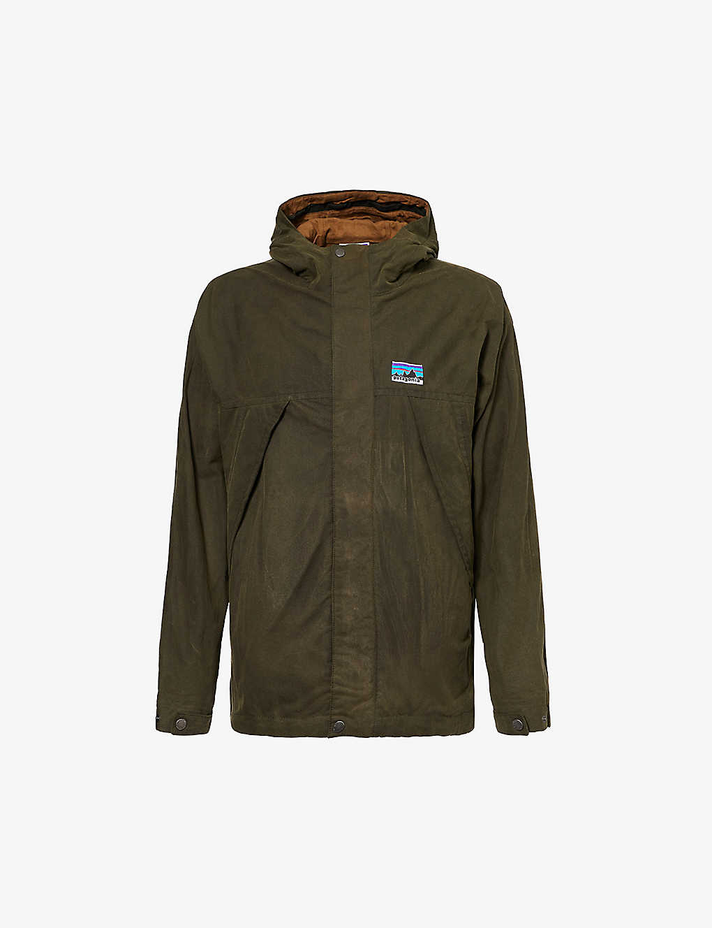 Patagonia Mens Basin Green 50th Anniversary Brand-patch Relaxed-fit Cotton Jacket