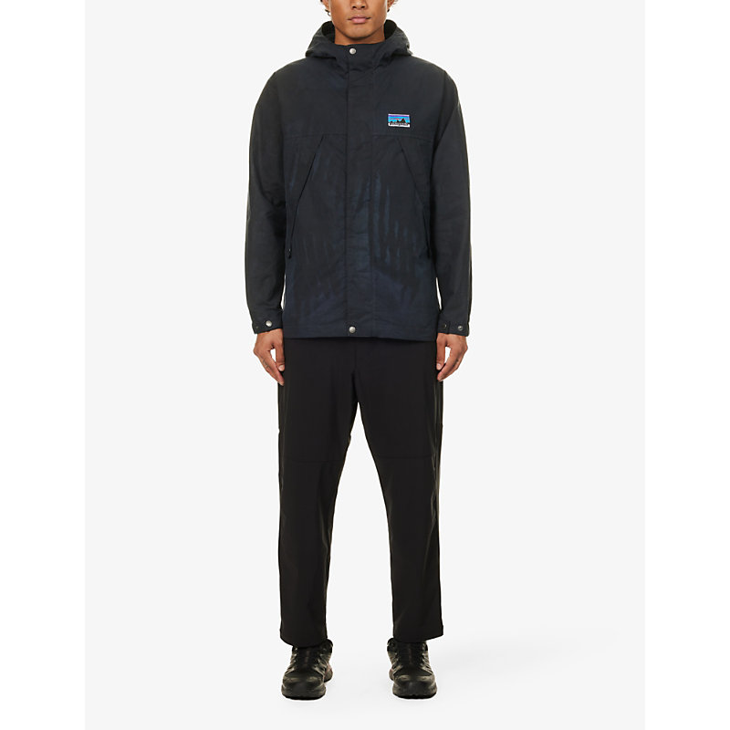Shop Patagonia Mens Pitch Blue 50th Anniversary Brand-patch Relaxed-fit Cotton Jacket