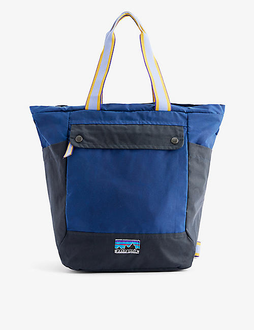 PATAGONIA: 50th Anniversary brand-patch waxed-canvas tote bag