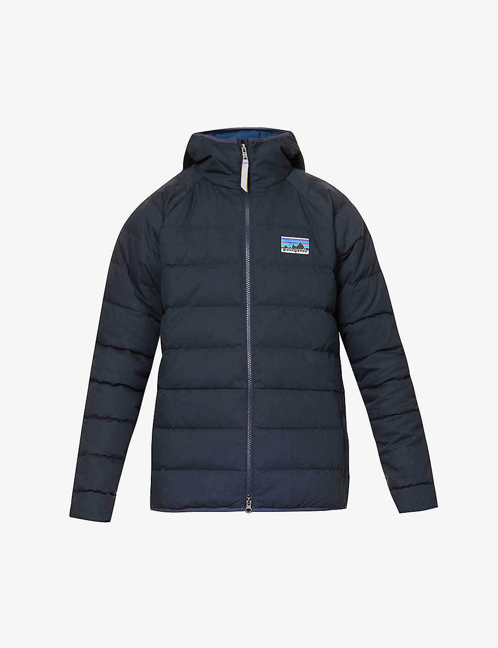 Patagonia High-neck Quilted Regular-fit Cotton-down Jacket In Pitch Blue