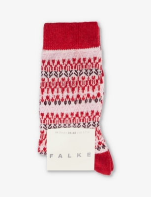 FALKE: Festive-knit mid-calf wool and cashmere-blend socks