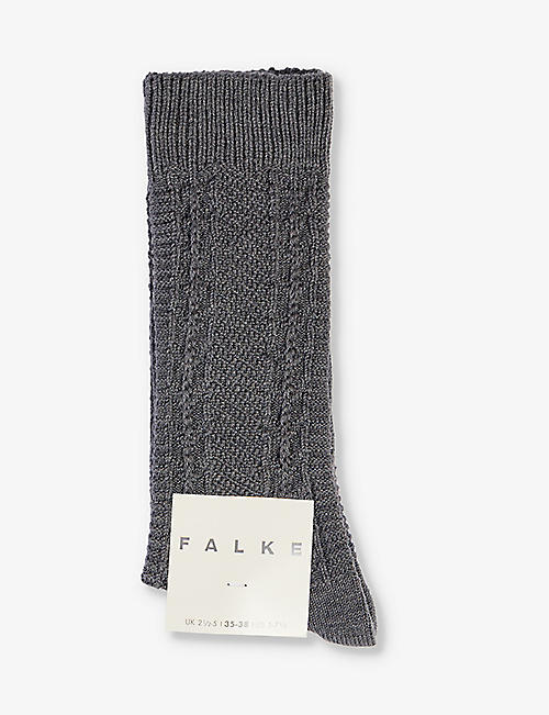 FALKE: Melody mid-calf wool and recycled polyamide-blend knitted socks