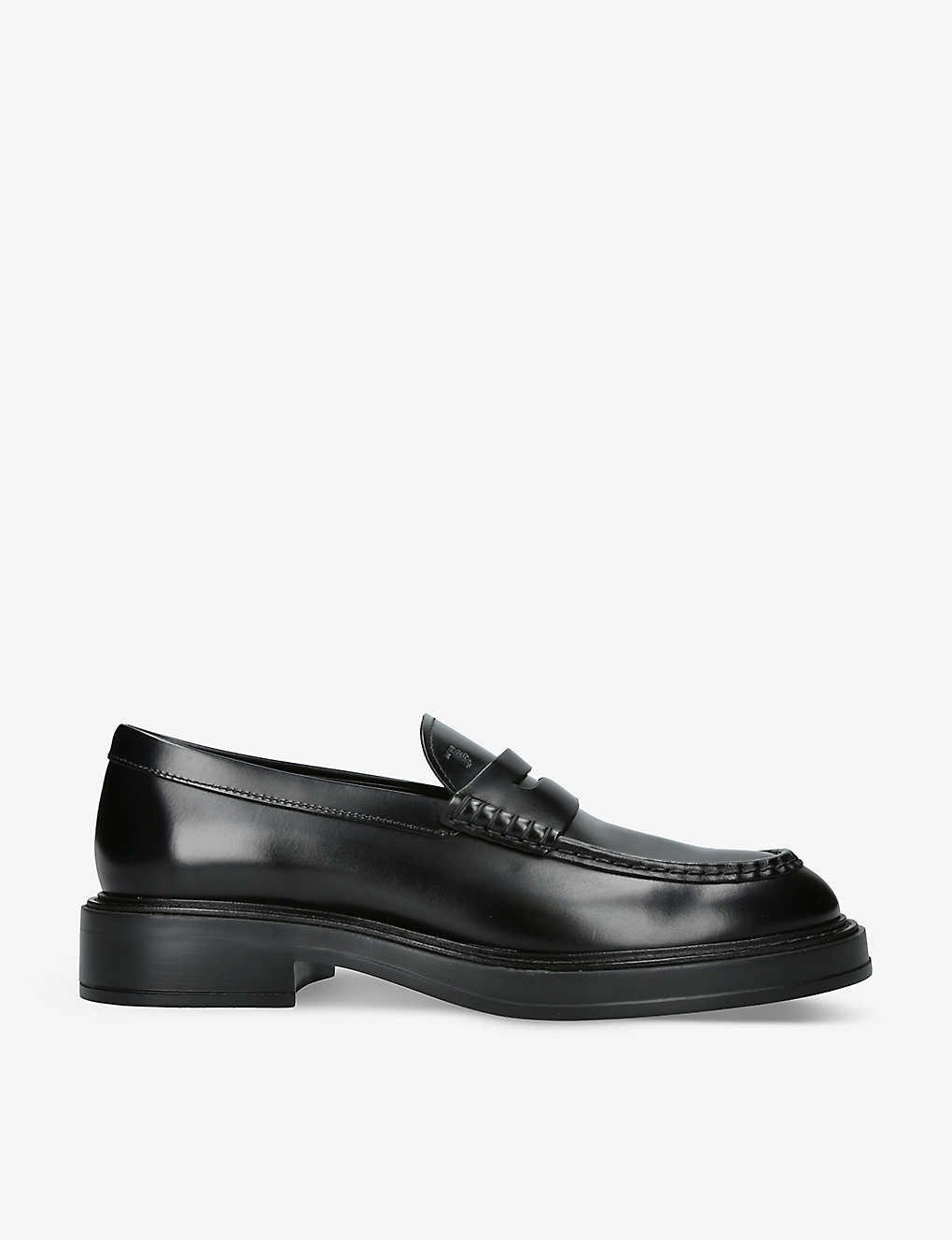 Shop Tod's Tods Black 61k Leather Loafers