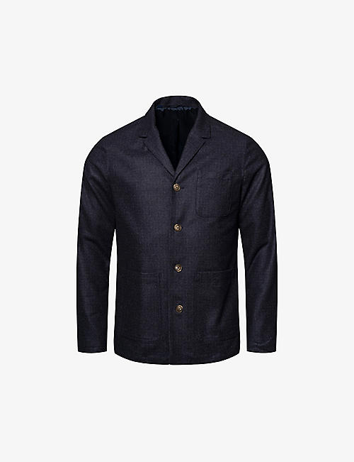ETON: Regular-fit wool and cashmere-blend overshirt
