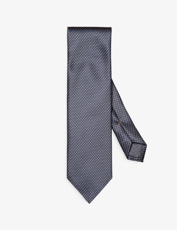 Patterned silk tie