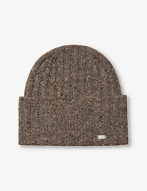 ETON: Brand-plaque wool-blend beanie hat