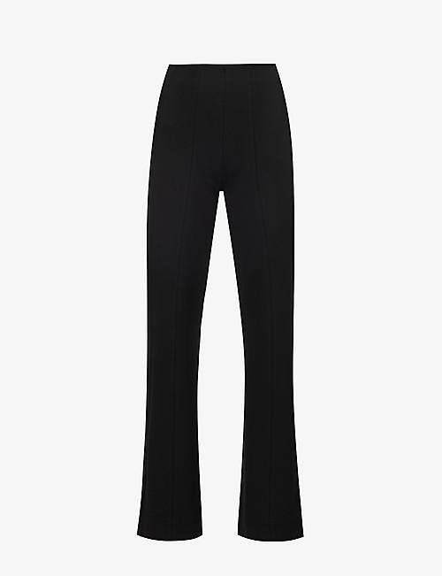 ME AND EM: High-rise flared-leg stretch-woven trousers
