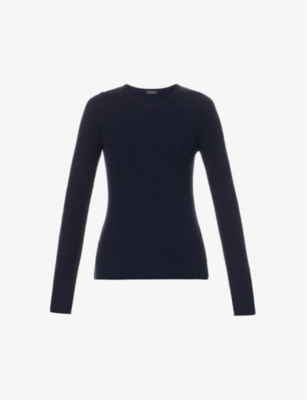 RAG & BONE RAG & BONE WOMEN'S NAVY AUDRINA SLIM-FIT WOOL-BLEND JUMPER