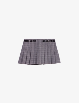 MAJE - Jocelyn low-rise pleated stretch-woven mini skirt | Selfridges.com