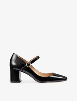 LK BENNETT: Winter patent-leather Mary Jane courts