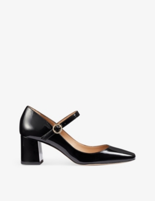 Lk Bennett Womens Bla-black Winter Patent-leather Mary Jane Courts