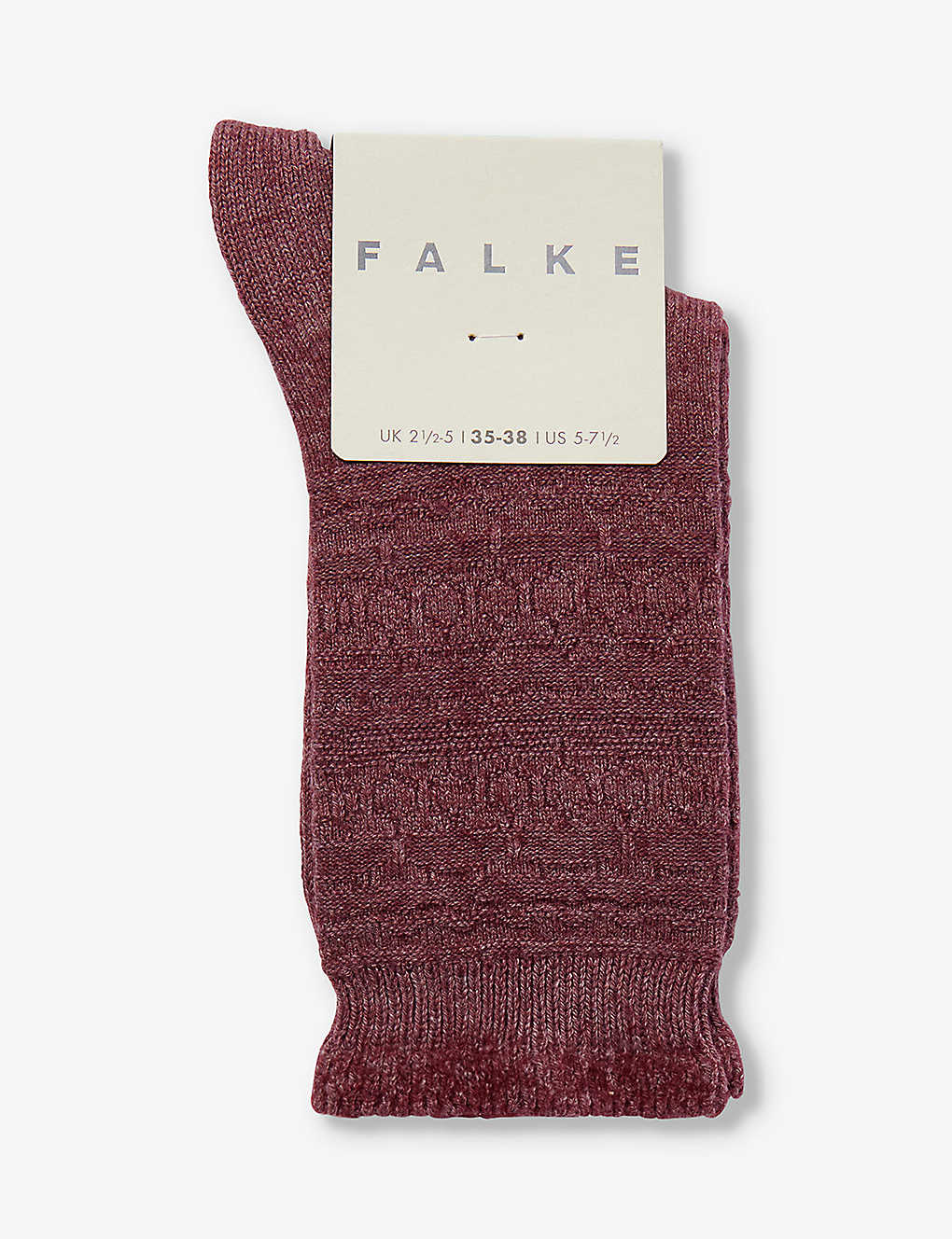 Falke Womens 8789 Dark Mauve Monument Crew-length Wool-blend Socks In Purple