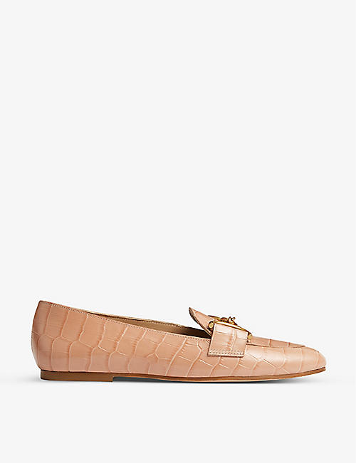 LK BENNETT: Daphne horsebit-embellished leather loafers