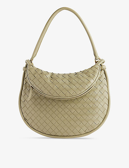 BOTTEGA VENETA: Intrecciato-weave small leather shoulder bag
