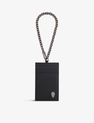 BVLGARI: Serpenti Forever leather card holder on chain