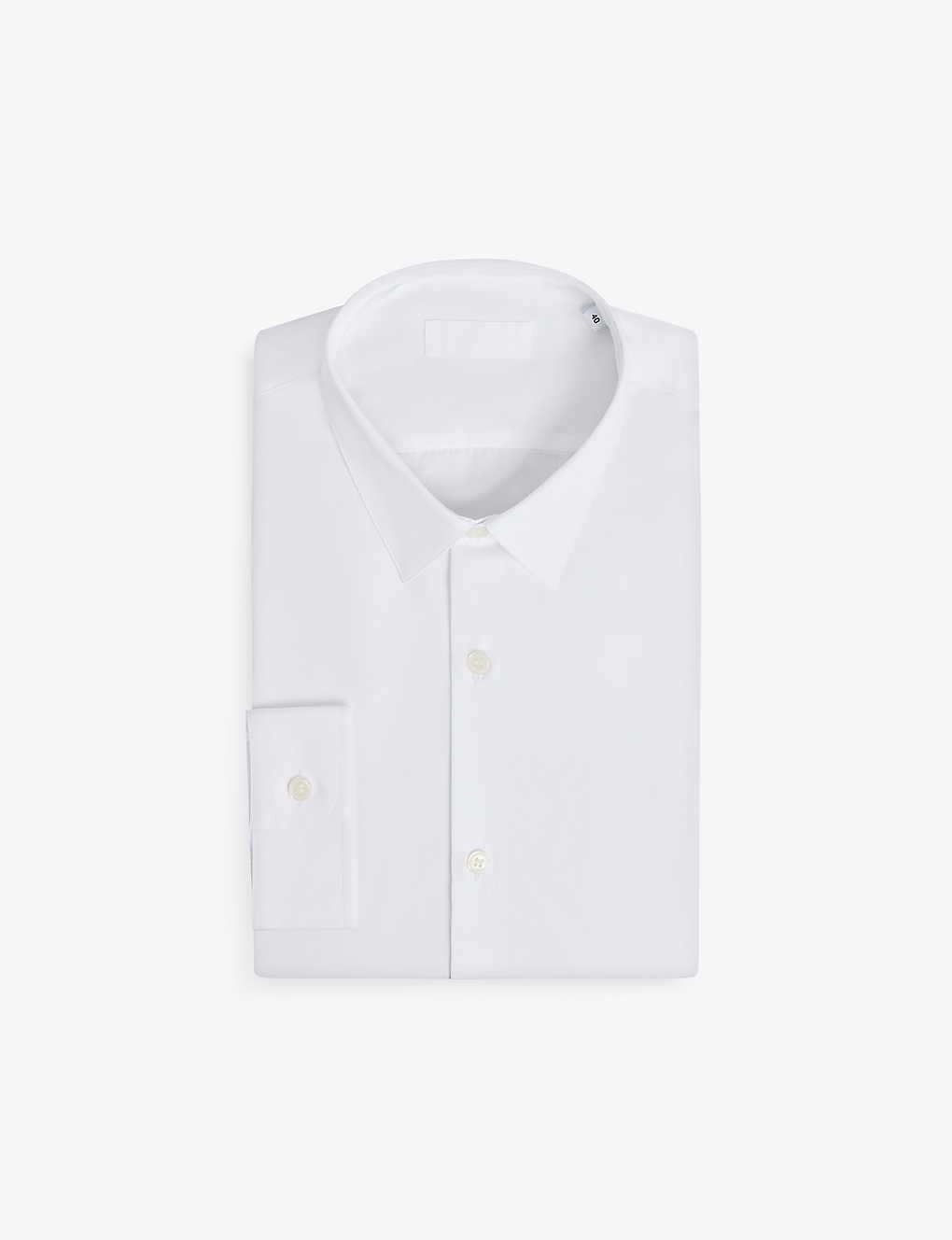 Balibaris Mens White Jay Semi-fit Cotton Shirt