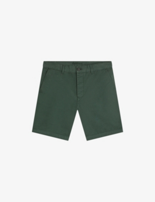 Balibaris Hank Straight-leg Cotton Shorts In Green