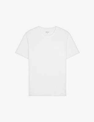 Balibaris Mens White Mitch Straight-fit Organic-cotton T-shirt