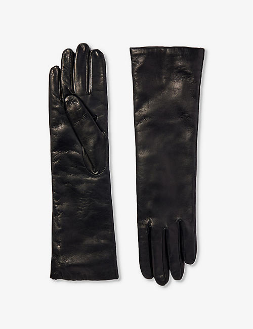 WEEKEND MAX MARA: Senape wool-lined leather gloves