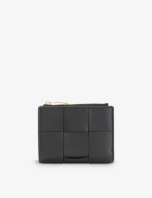 BOTTEGA VENETA: Intrecciato logo-debossed leather wallet
