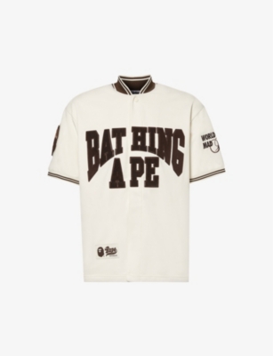 A Bathing Ape Men Bape Baseball Shirt (white / ivory)