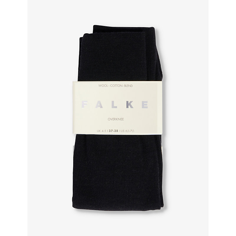 Falke Womens Black Softmerino Stretch-wool Blend Over-knee Socks