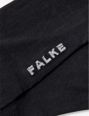 Falke Womens 3000 Black Fine Softness Stretch Woven-blend Socks In 3000 Black