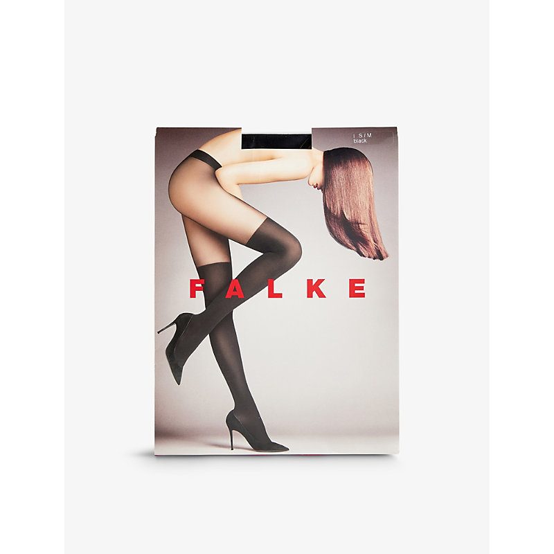 Falke Womens 3009 Black High-rise Stretch-woven Tights