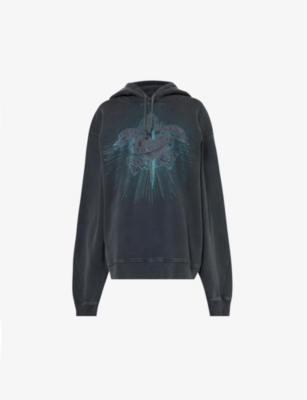 JEAN PAUL GAULTIER - Safe Sex brand-print cotton hoody