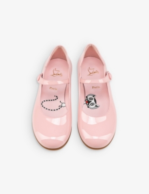 Shop Christian Louboutin Girls Rosy Kids Melodie Chick Patent-leather Pumps 4-9 Years In Pink