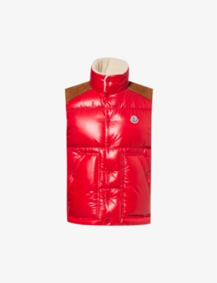 Moncler Red Bodywarmer Jacket For Men In Red