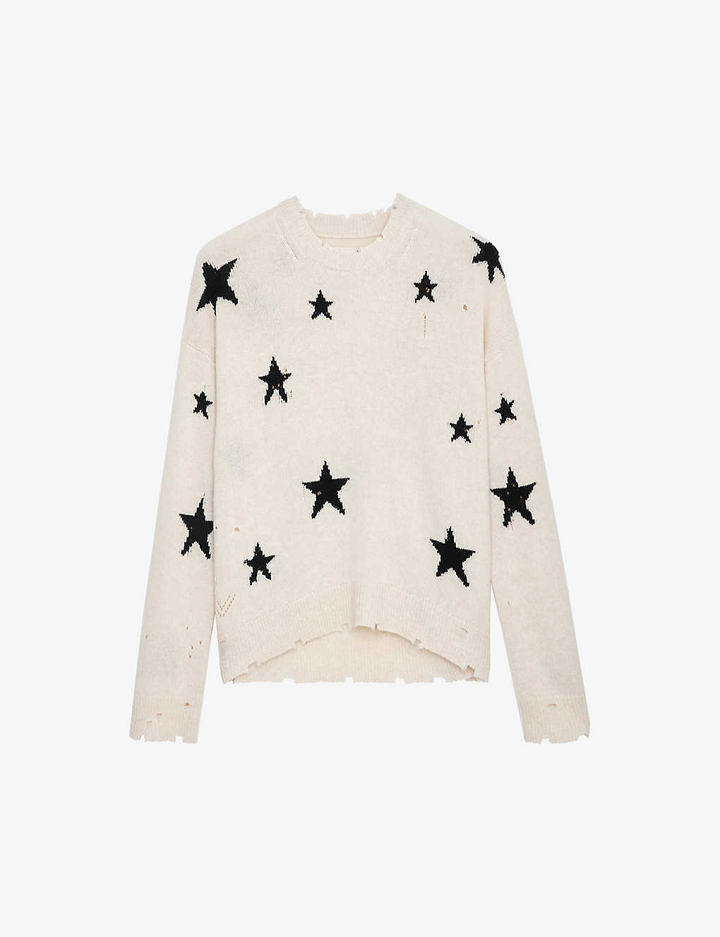 Shop Zadig & Voltaire Zadig&voltaire Women's Sugar Markus Star-intarsia Knitted Cashmere Jumper