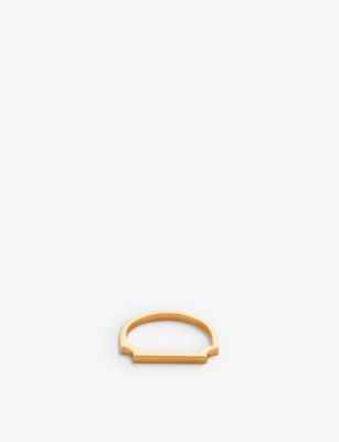 MONICA VINADER: Signature Thin 18ct yellow gold-plated vermeil sterling silver ring