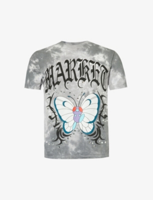 Market Men's Storm Cloud Dye X Pokémon Butterfree Graphic-print Cotton-jersey T-shirt