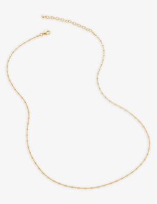 Monica Vinader Womens Yellow Gold 18ct Yellow Gold-plated Vermeil Sterling-silver Station Chain Neck