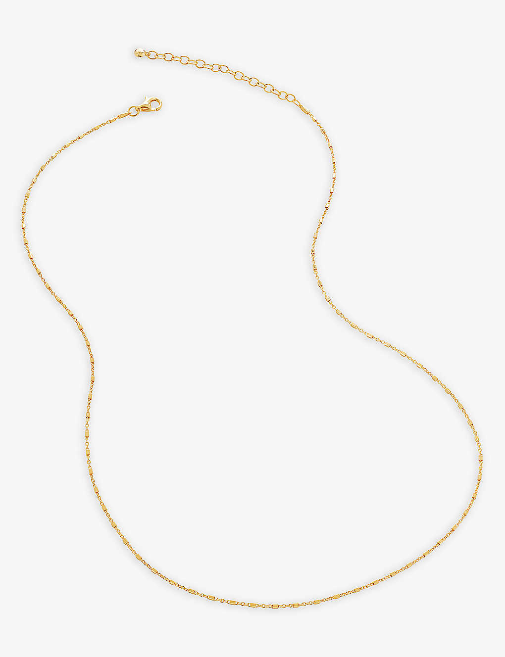 Monica Vinader Womens Yellow Gold 18ct Yellow Gold-plated Vermeil Sterling-silver Station Chain Neck