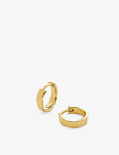 MONICA VINADER: Siren Muse 18ct yellow gold-plated vermeil sterling-silver huggie earrings