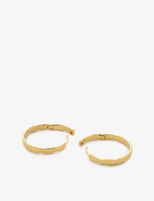 MONICA VINADER: Siren Muse medium 18ct yellow gold-plated vermeil sterling-silver hoop earrings