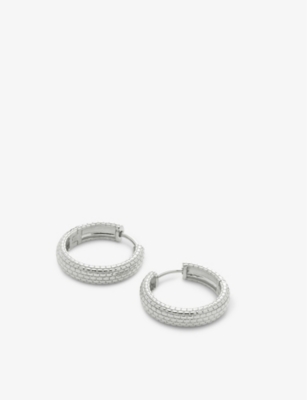 Monica Vinader Womens Sterling Silver Heirloom Small Recycled Sterling-silver Hoop Earrings