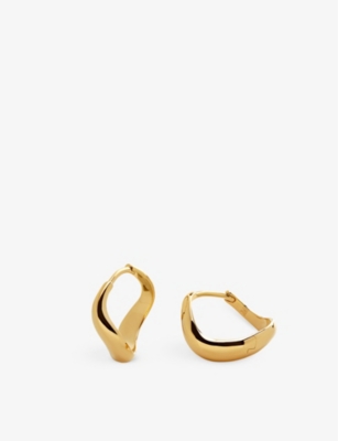 Gold Vermeil Riva Diamond Small Hoop Earrings - Diamond