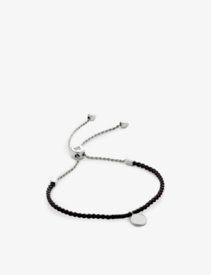 Monica Vinader Womens Sterling Silver Linear Recycled Sterling-silver Disc Bracelet In Sterling Silver
