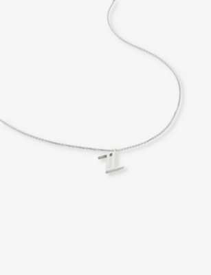 Monica Vinader Womens Sterling Silver Z Letter-charm Recycled Sterling-silver Pendant Necklace